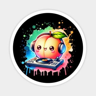 Cute Kawaii Peach Dj Magnet